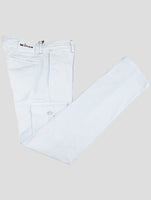 Kiton Light Blue Cotton Ea Cargo Pants