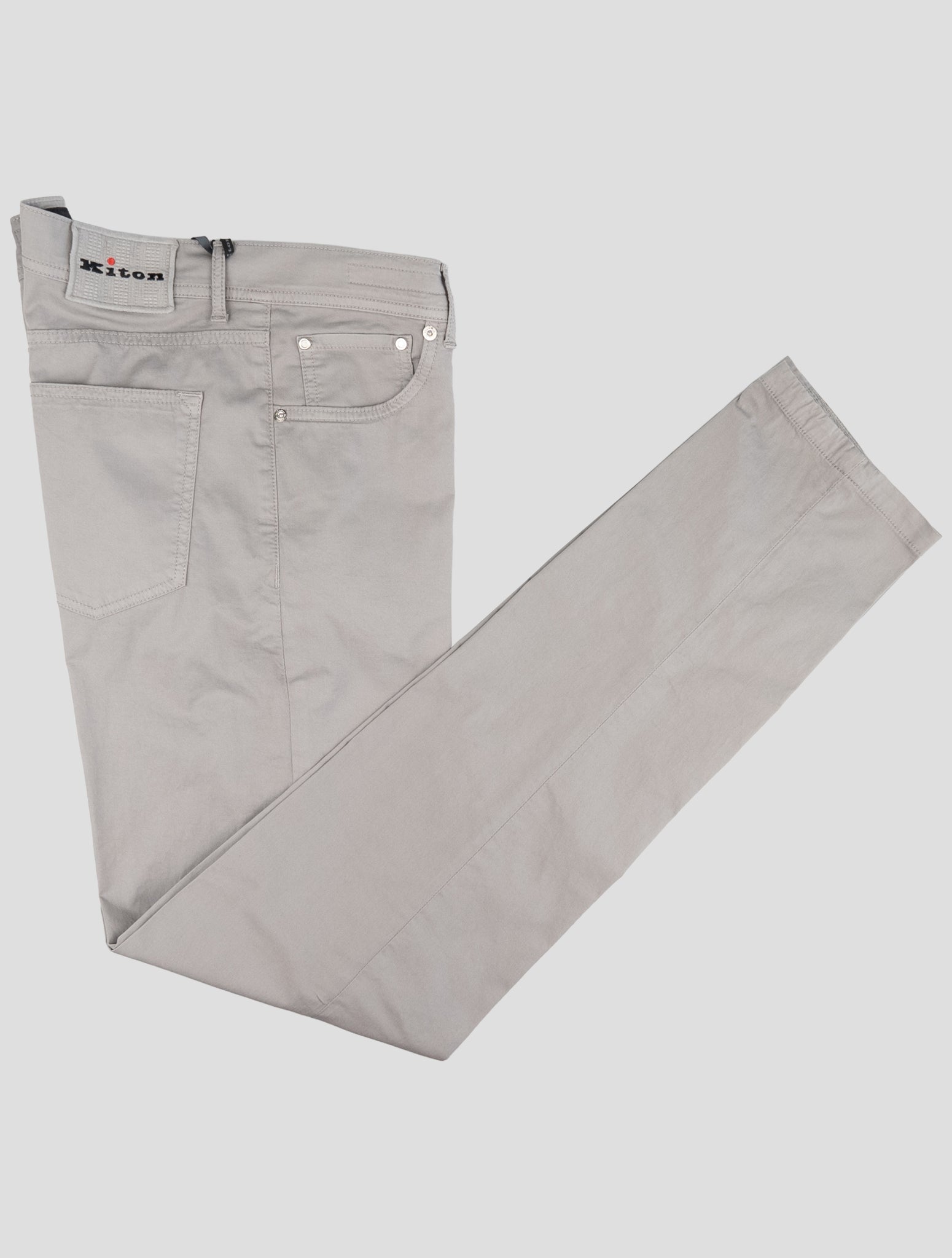 Kiton Gray Cotton Ea Jeans