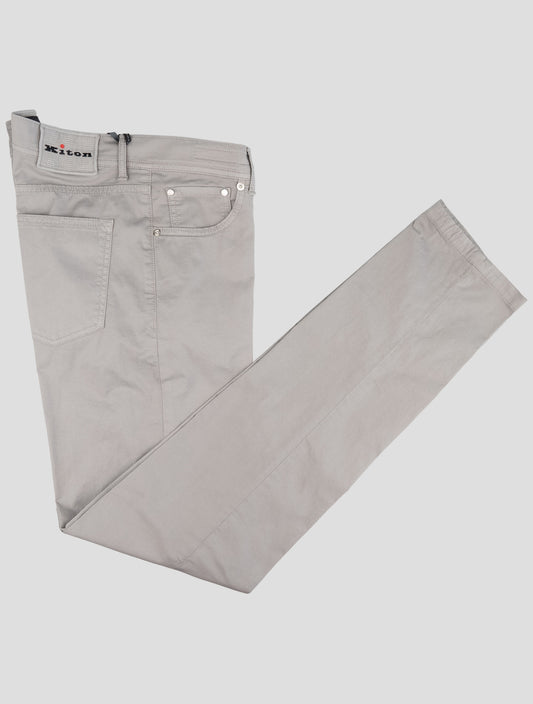 Kiton Gray Cotton Ea Jeans