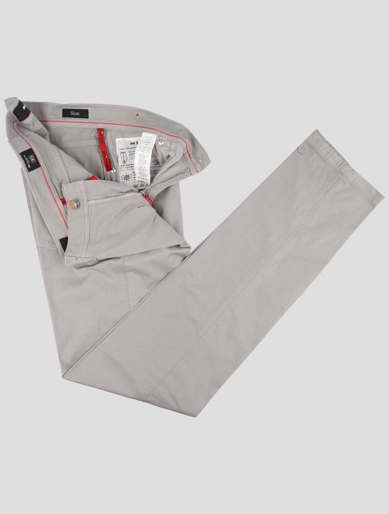 Kiton Gray Cotton Ea Jeans
