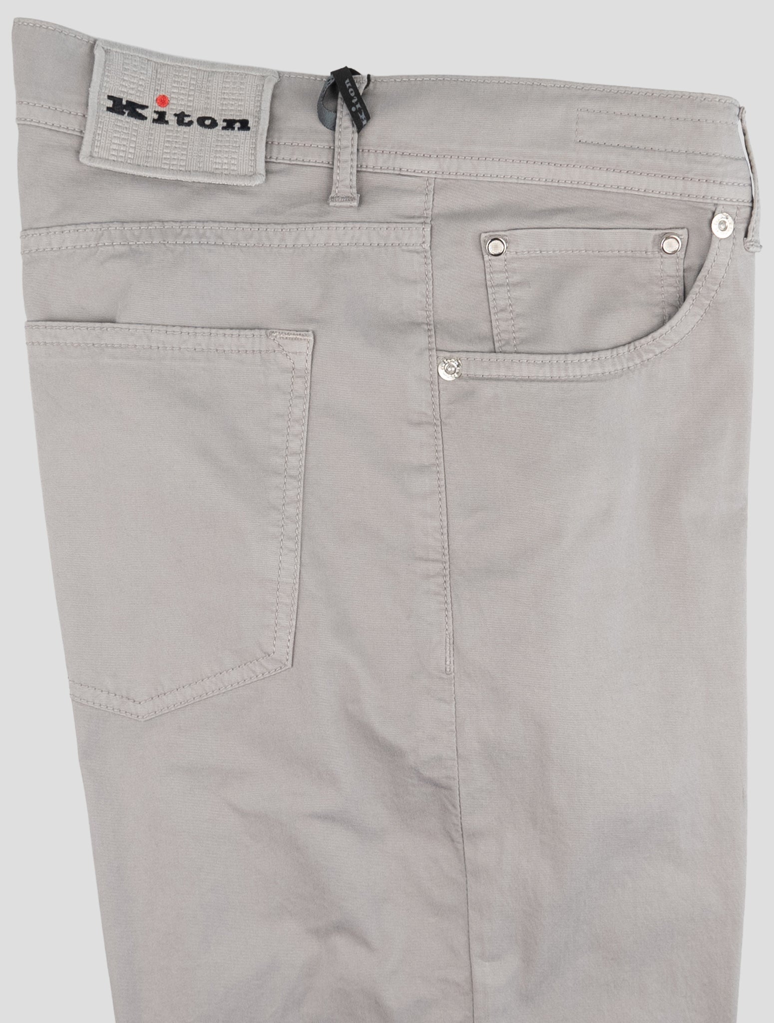 Kiton Gray Cotton Ea Jeans