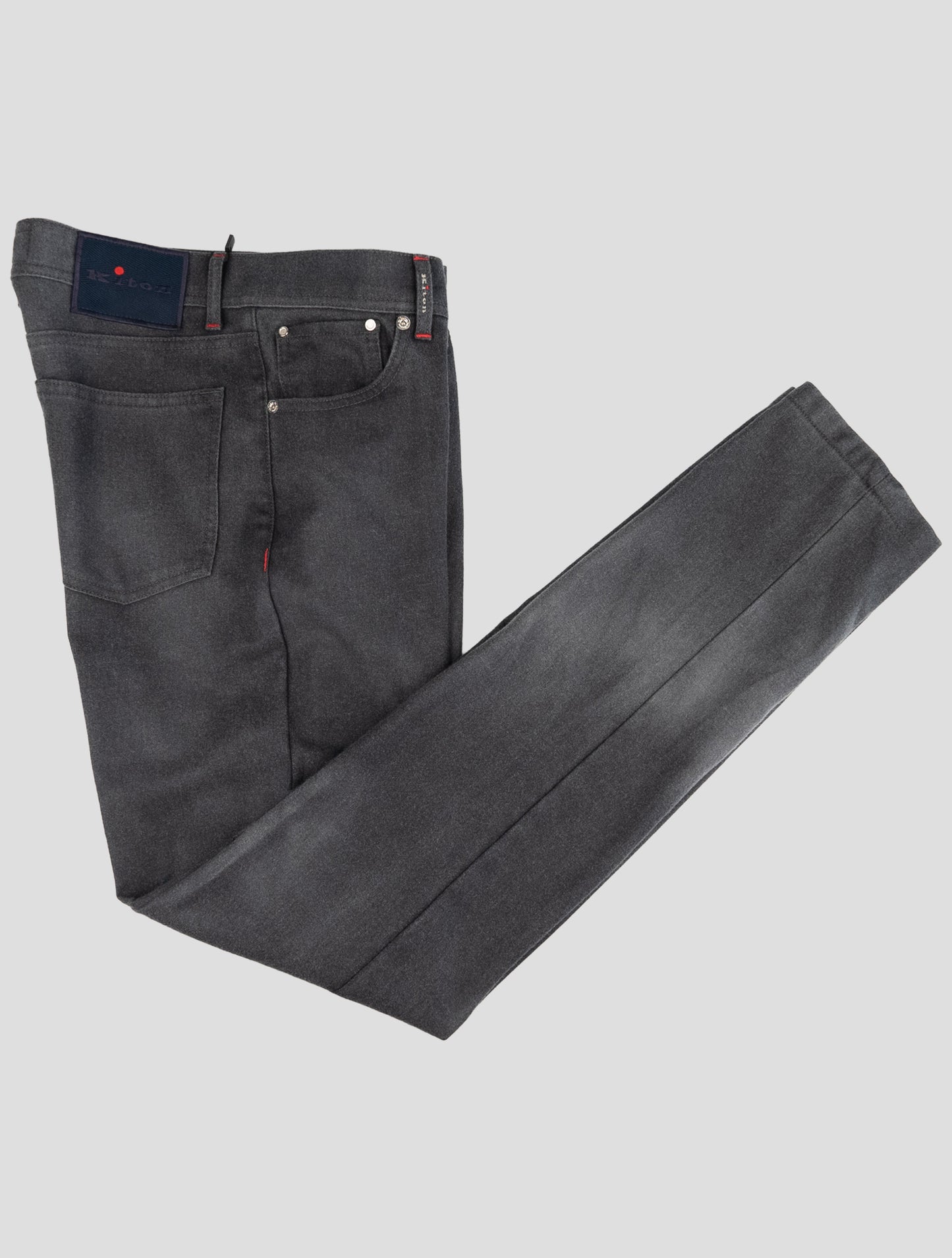 Kiton Gray Wool Pl Jeans