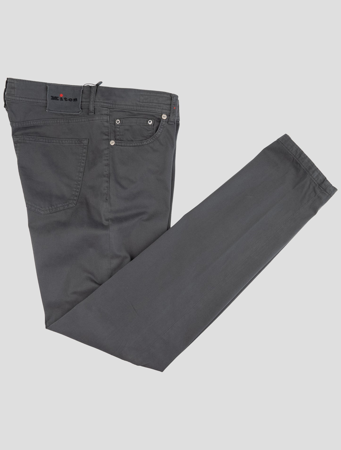 Kiton Gray Cotton Ea Jeans
