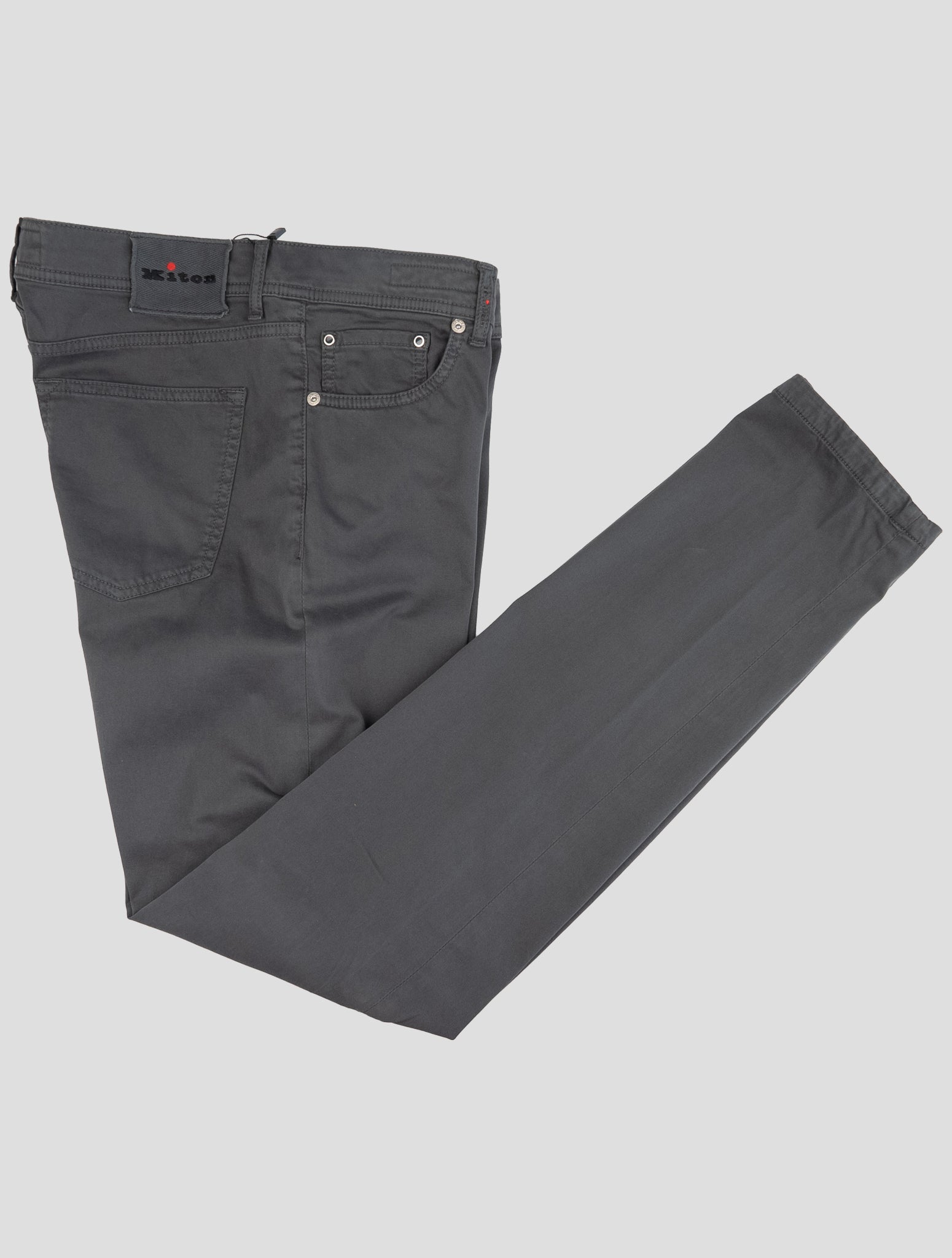Kiton Gray Cotton Ea Jeans