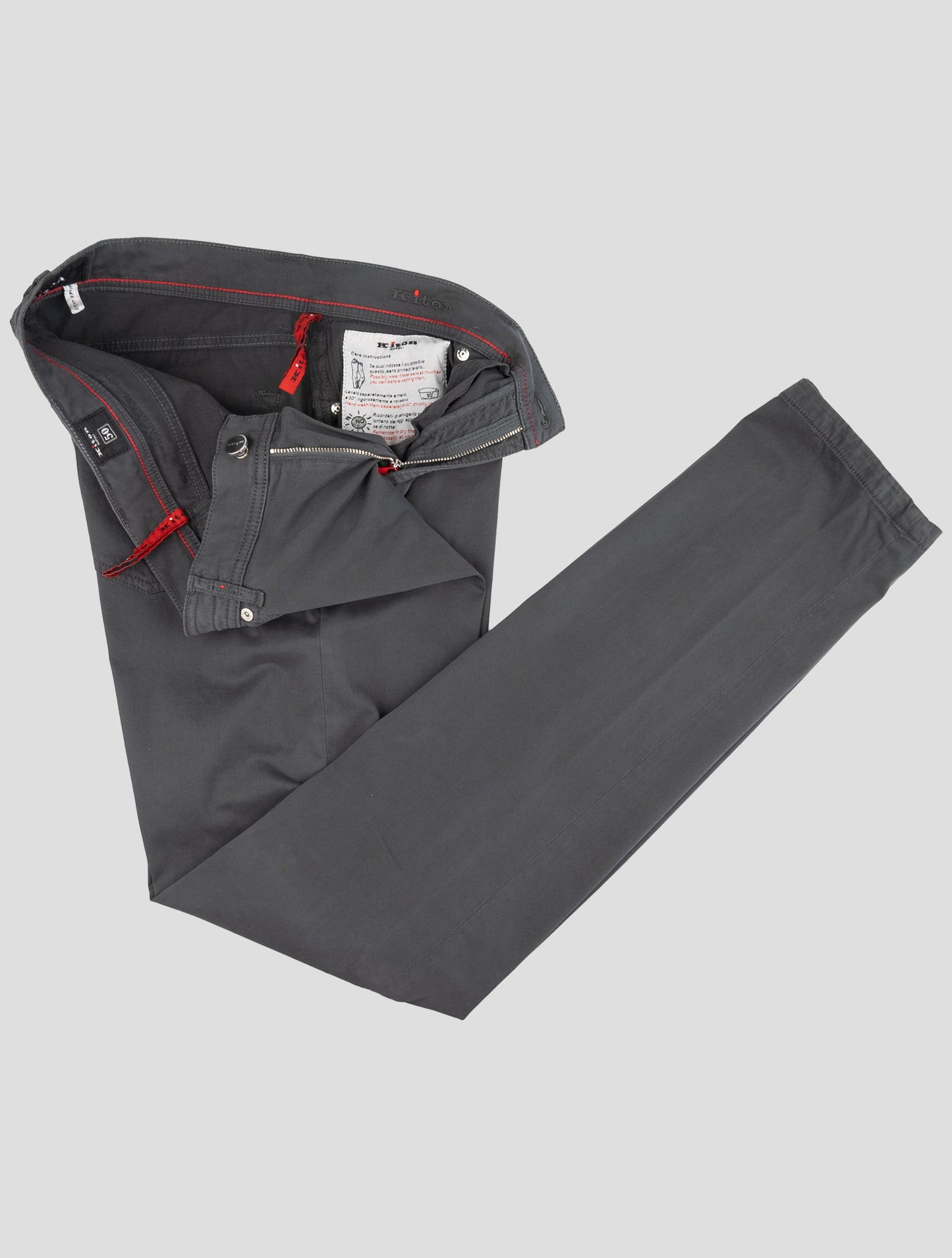 Kiton Gray Cotton Ea Jeans