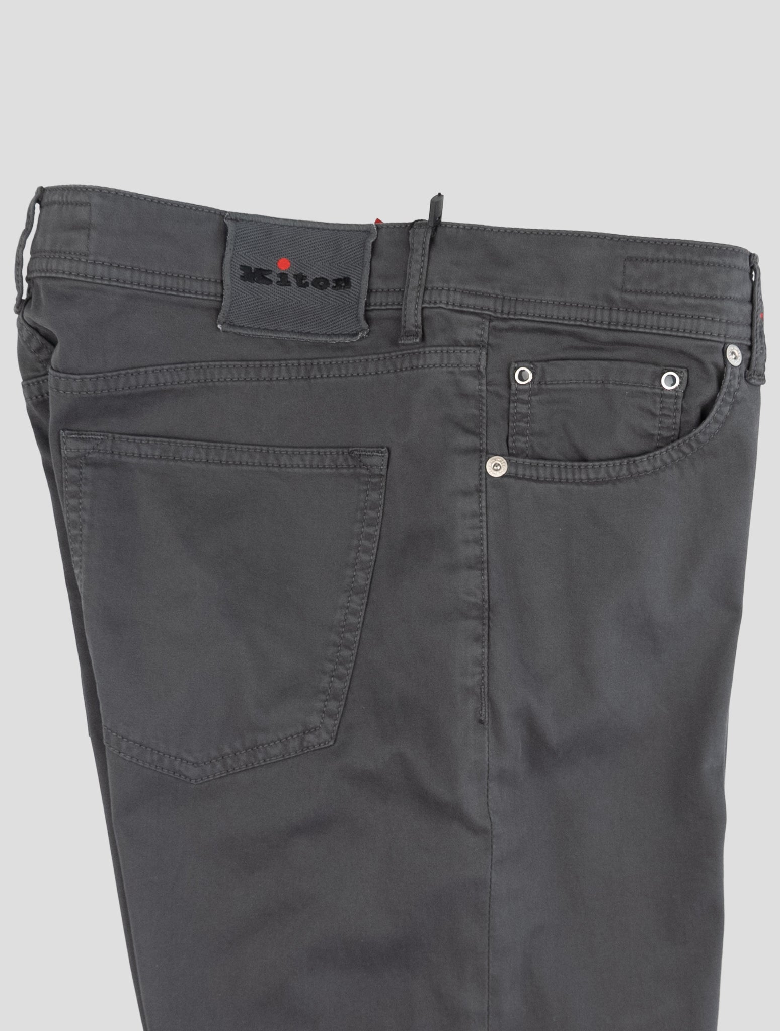 Kiton Gray Cotton Ea Jeans