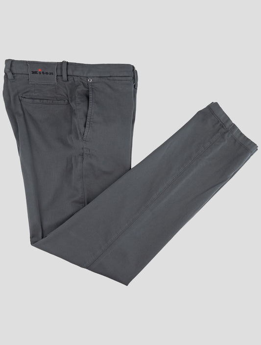 Kiton Gray Cotton Cashmere Ea Pants