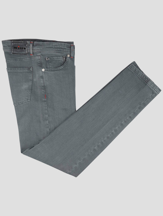 Kiton Gray Cotton Ea Jeans