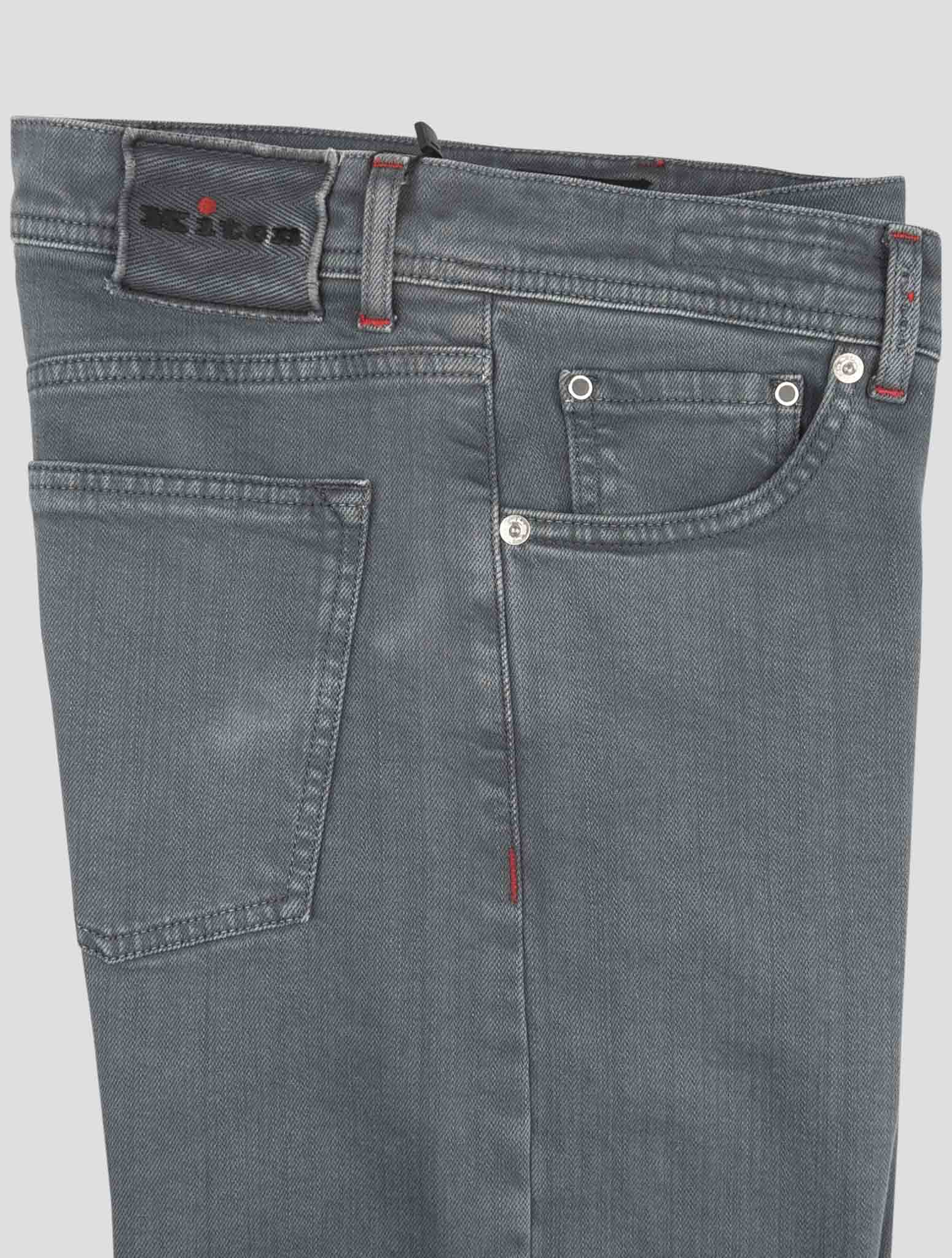 Kiton Gray Cotton Ea Jeans
