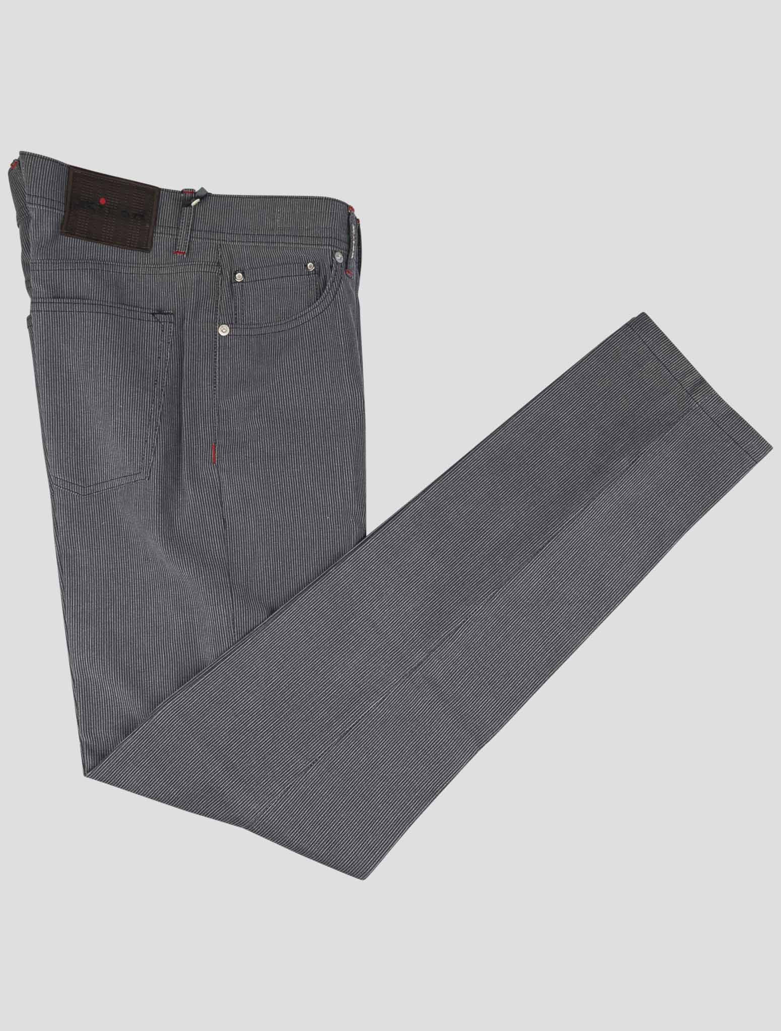 Kiton Gray Cotton Jeans