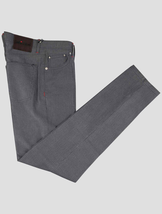 Kiton Gray Cotton Jeans