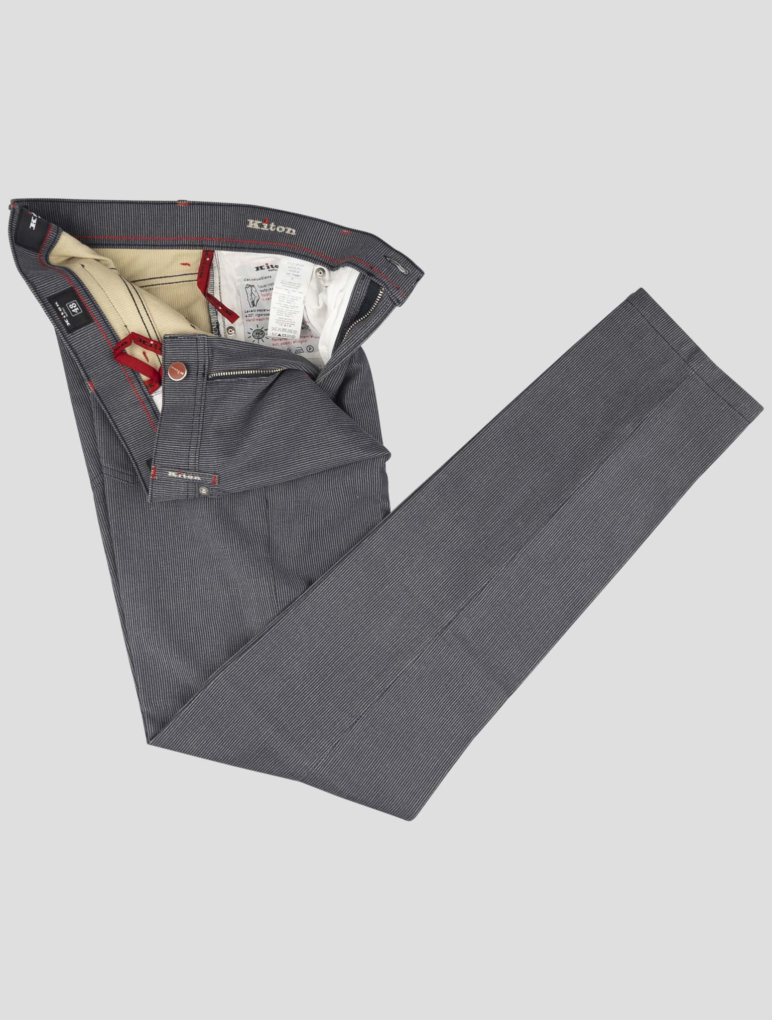 Kiton Gray Cotton Jeans