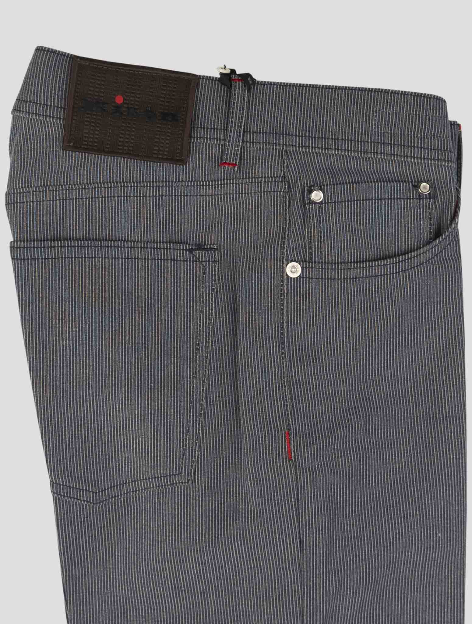 Kiton Gray Cotton Jeans