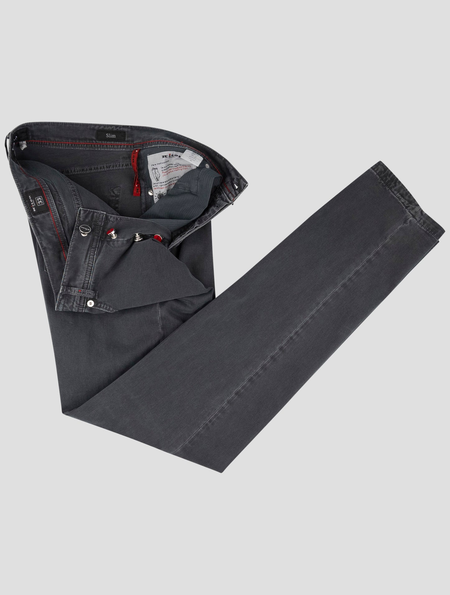 Kiton Gray Cotton Cashmere Ea Jeans
