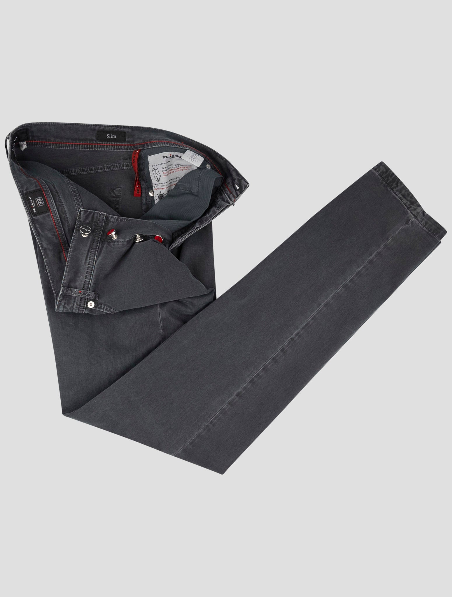 Kiton Gray Cotton Cashmere Ea Jeans
