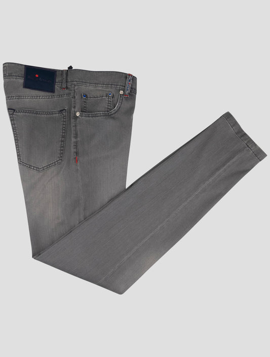 Kiton Gray Cotton Ea Jeans