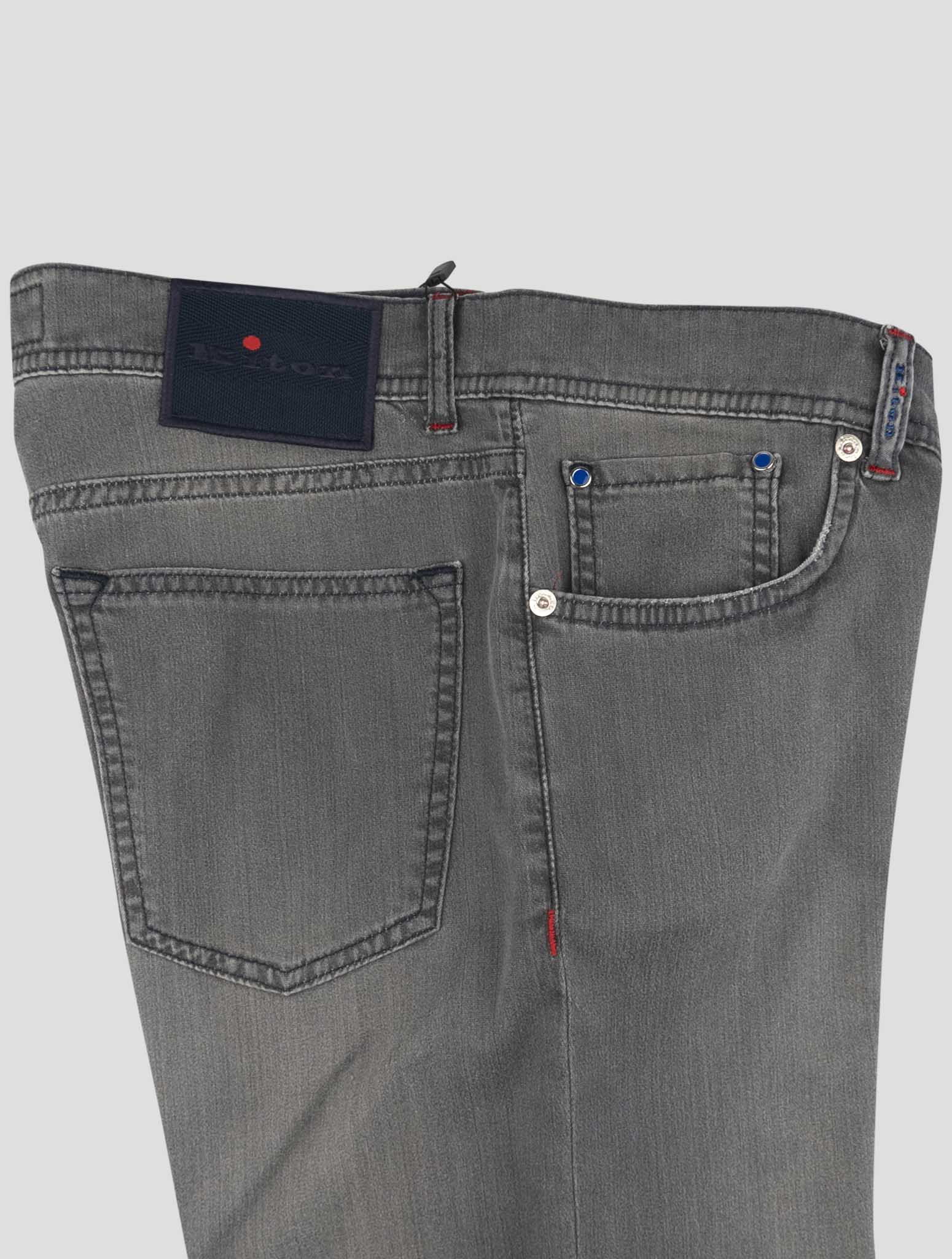 Kiton Gray Cotton Ea Jeans