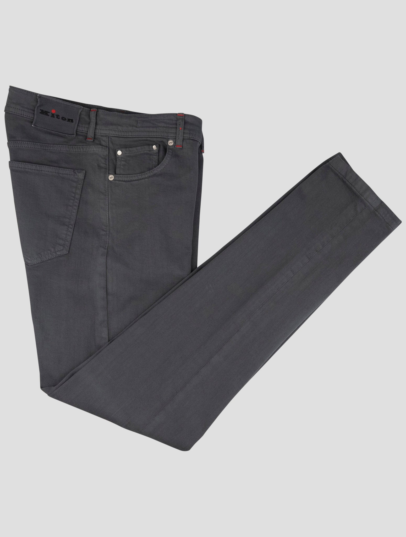 Kiton Gray Cotton Ea Jeans