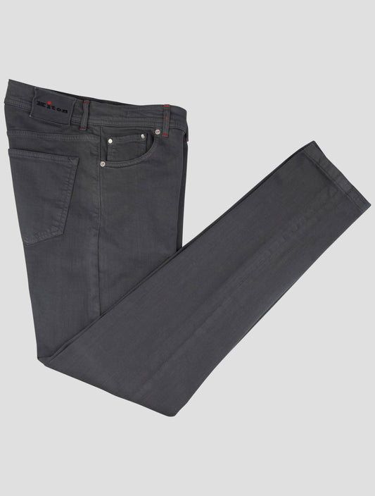 Kiton Gray Cotton Ea Jeans
