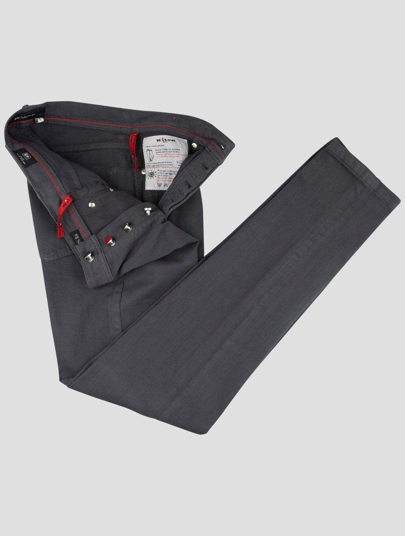 Kiton Gray Cotton Ea Jeans