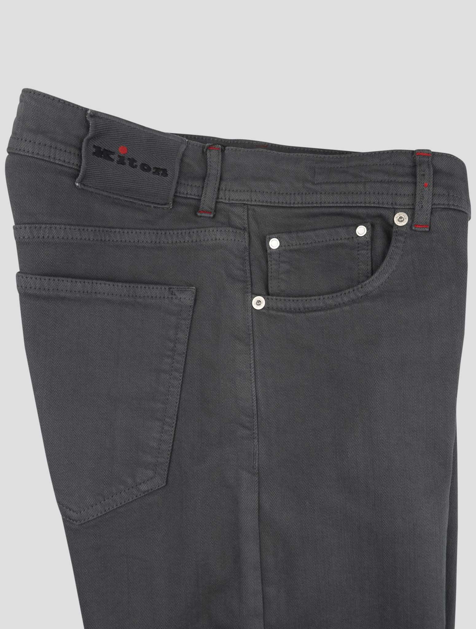 Kiton Gray Cotton Ea Jeans