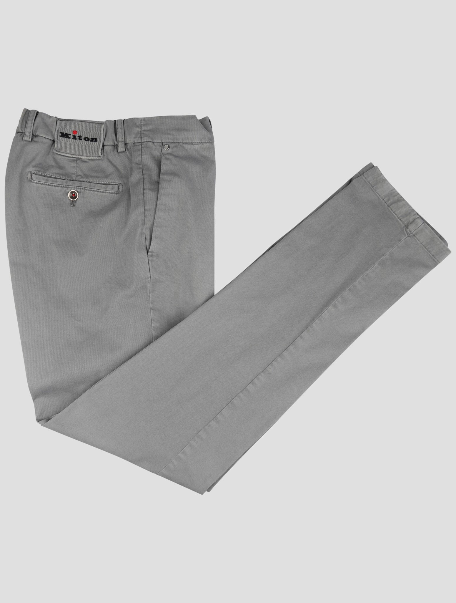 Kiton Gray Cotton Cashmere Ea Pants