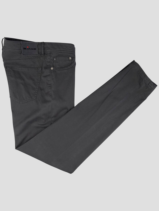 Kiton Gray Cotton Ea Jeans