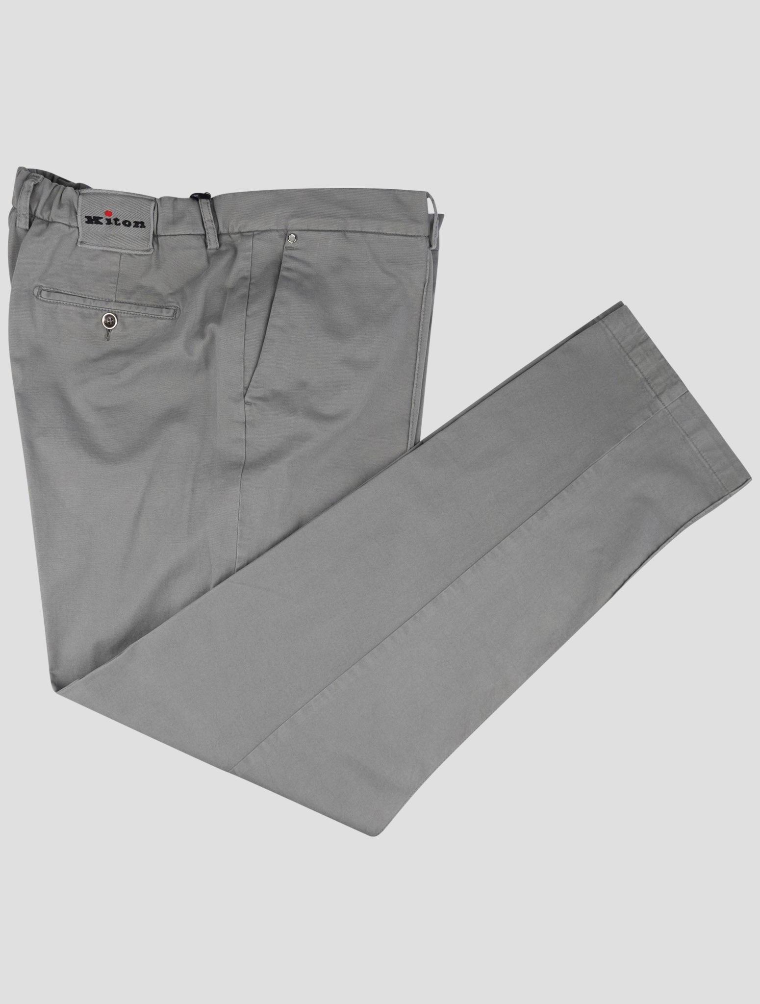 Kiton Gray Cotton Cashmere Ea Pants