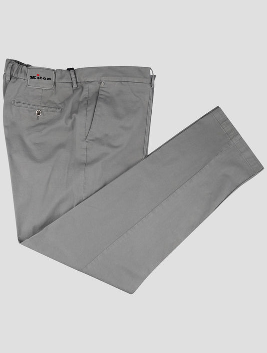 Kiton Gray Cotton Cashmere Ea Pants