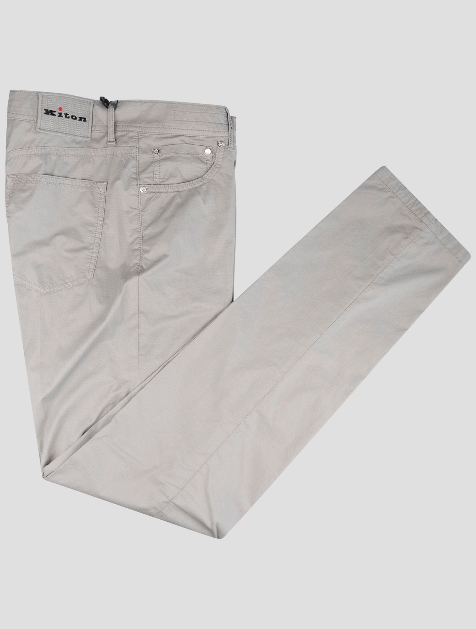 Kiton Gray Cotton Ea Jeans