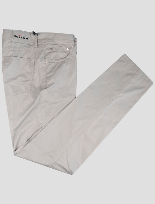 Kiton Gray Cotton Ea Jeans