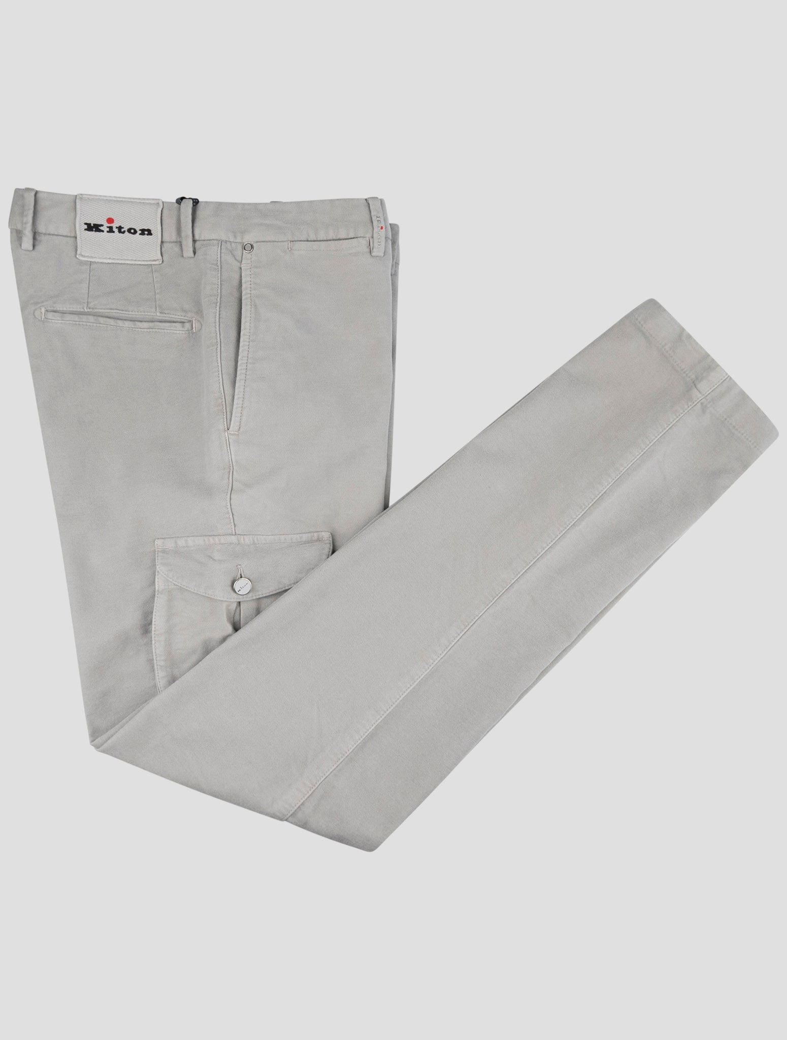 Kiton Gray Cotton Cashmere Ea Pants