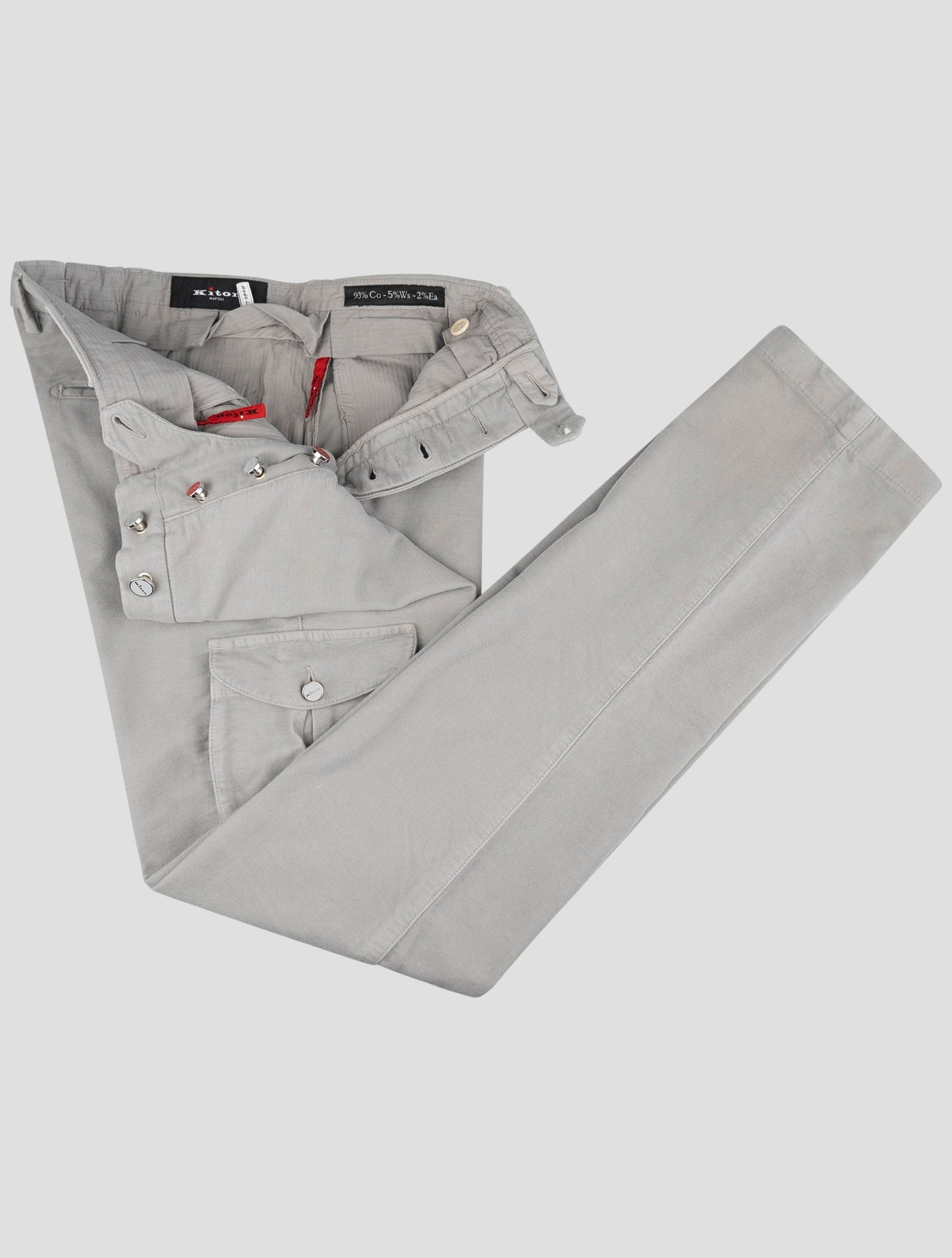 Kiton Gray Cotton Cashmere Ea Pants