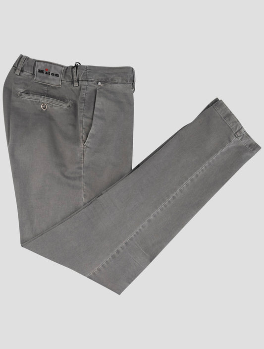 Kiton Gray Cotton Cashmere Ea Pants