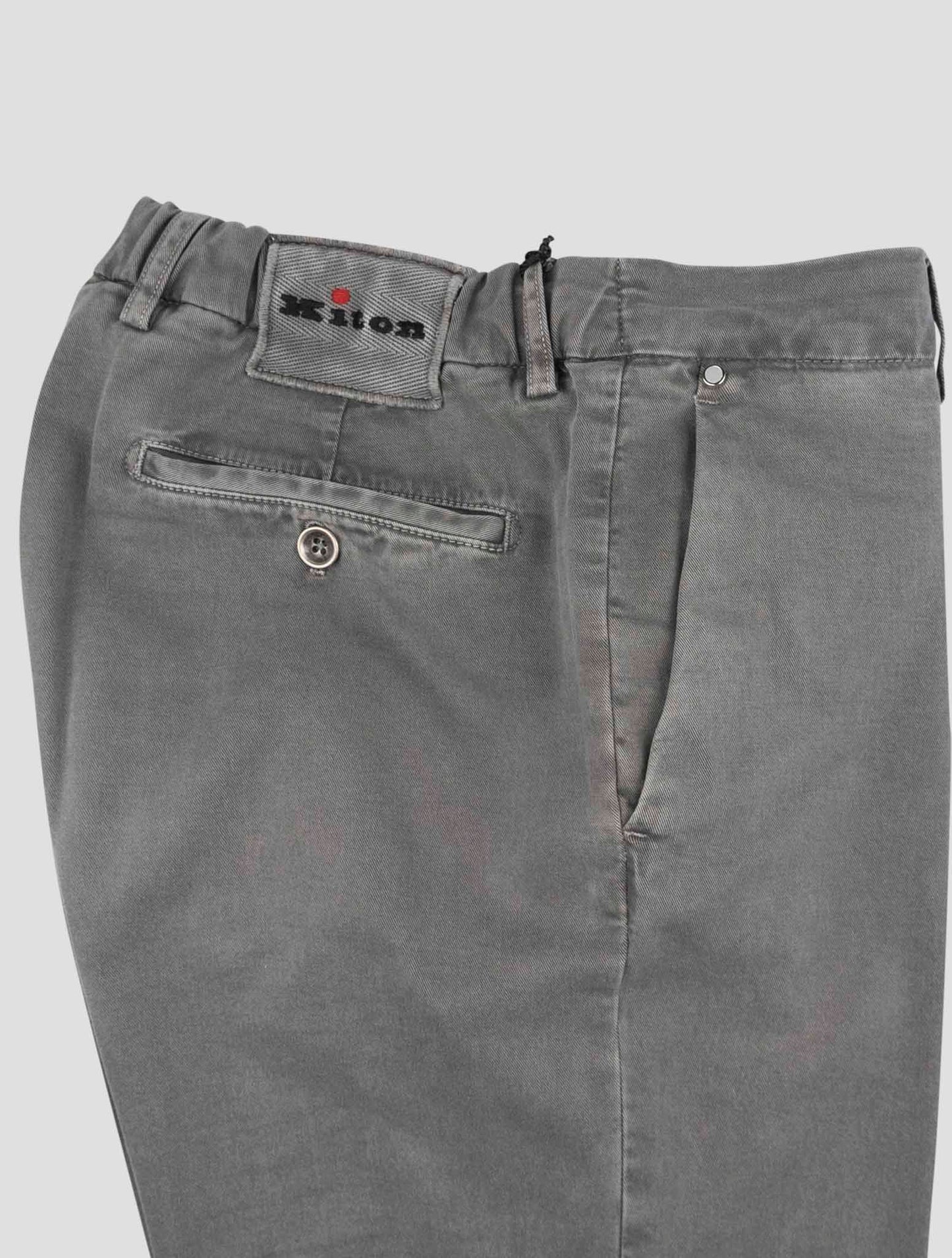 Kiton Gray Cotton Cashmere Ea Pants