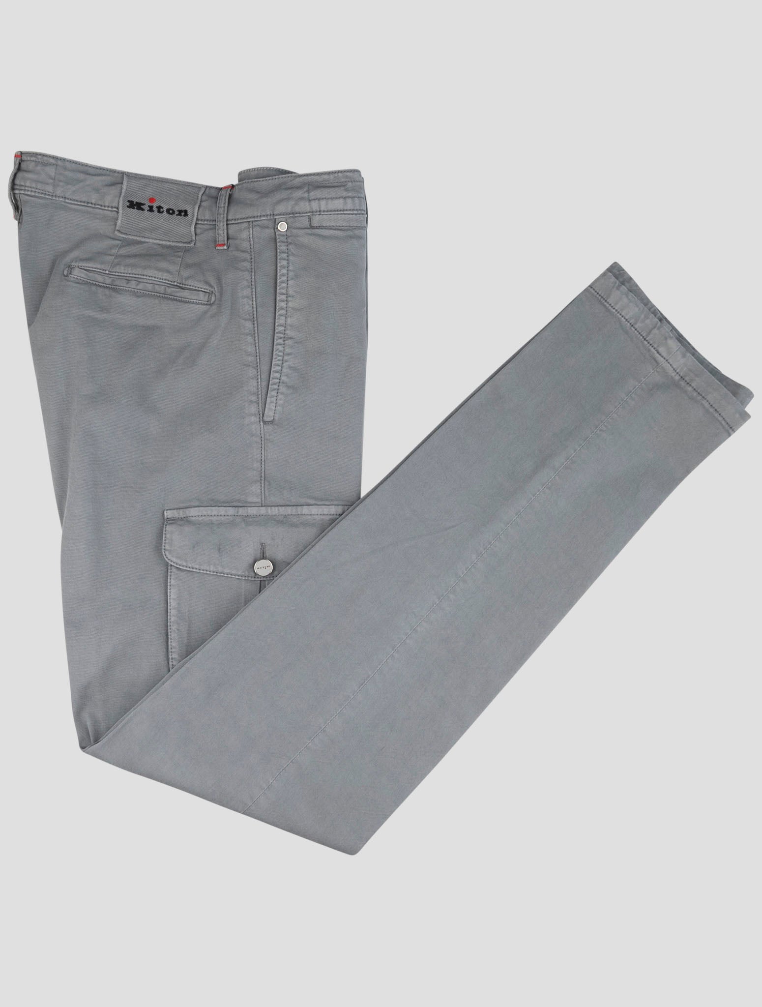 Kiton Gray Cotton Ea Cargo Pants