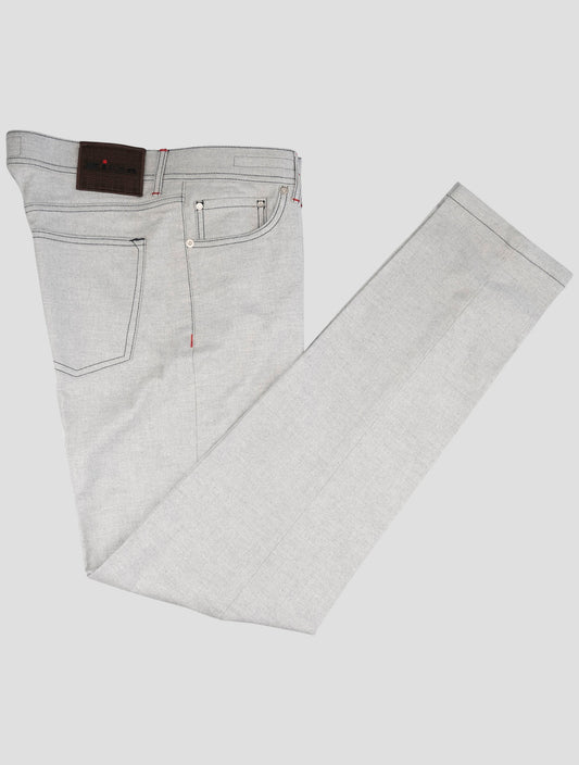 Kiton Gray Cotton Jeans