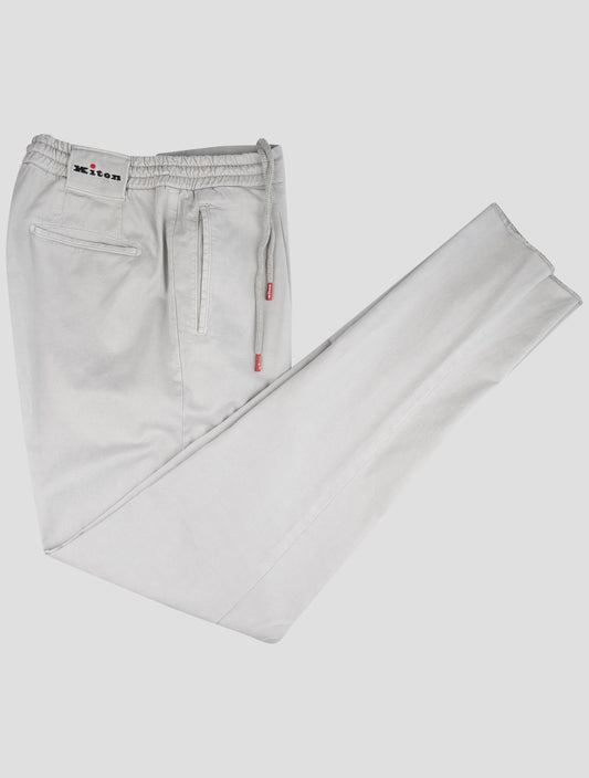Kiton Gray Lyocell Cotton Ea Pants