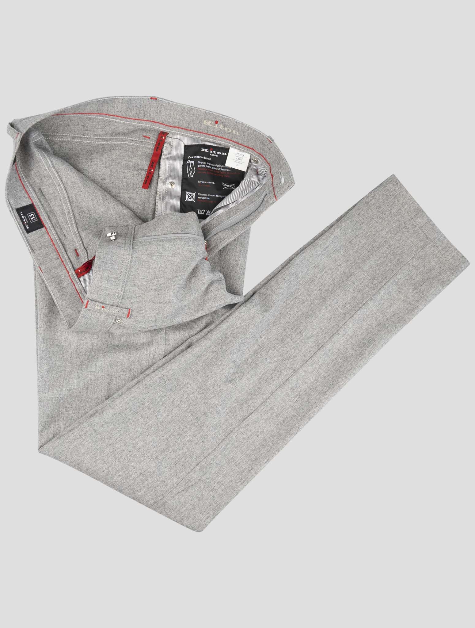 Kiton Gray Cashmere Pa Ea Jeans