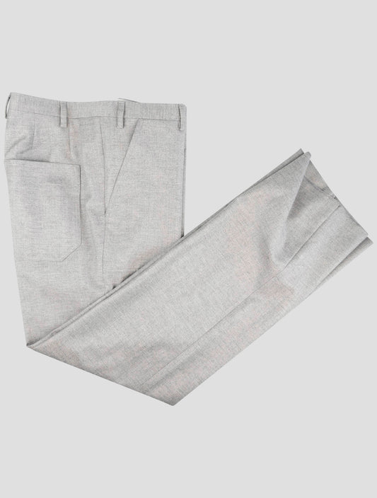 Kiton Gray Virgin Wool Cashmere Pa Ea Pants