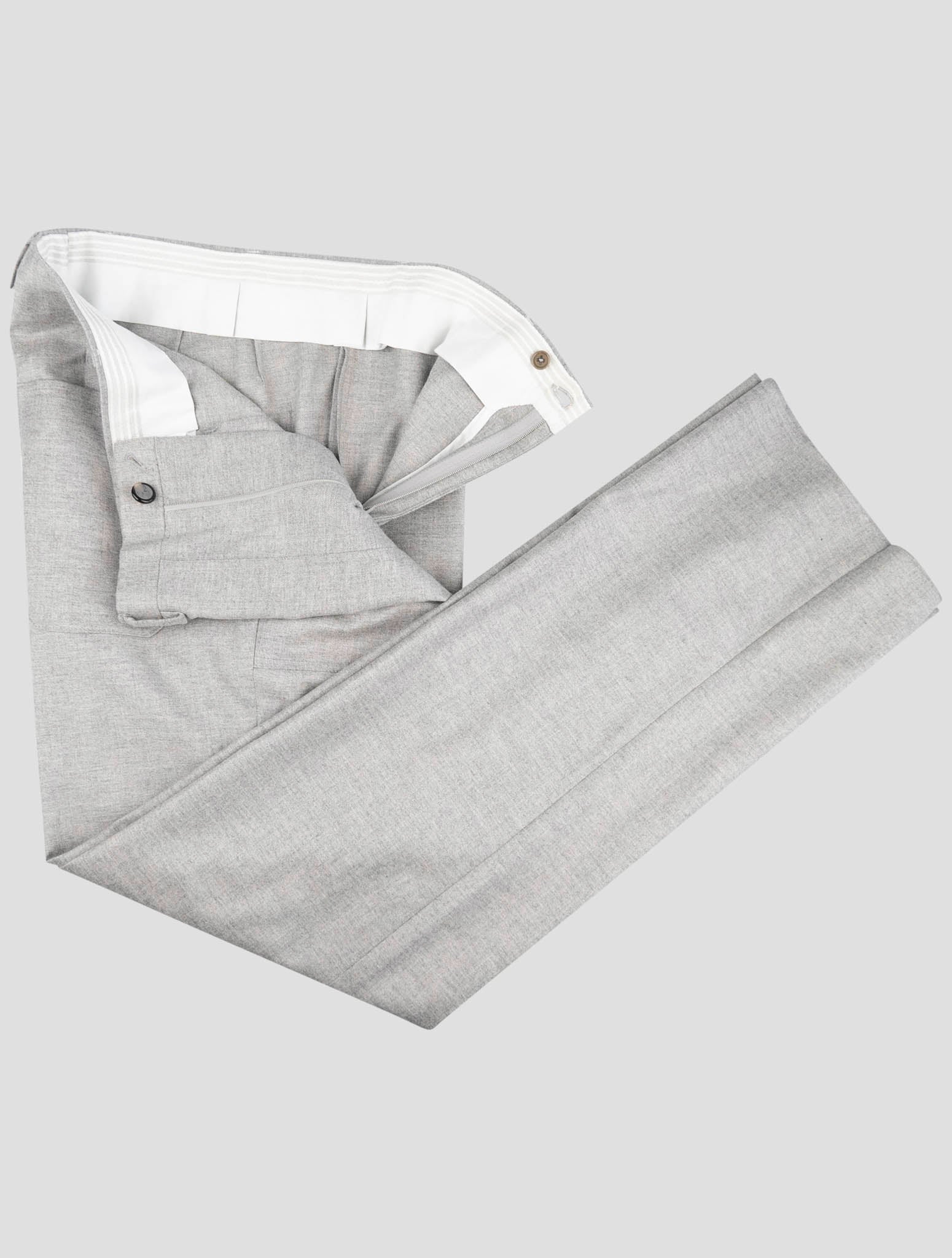 Kiton Gray Virgin Wool Cashmere Pa Ea Pants