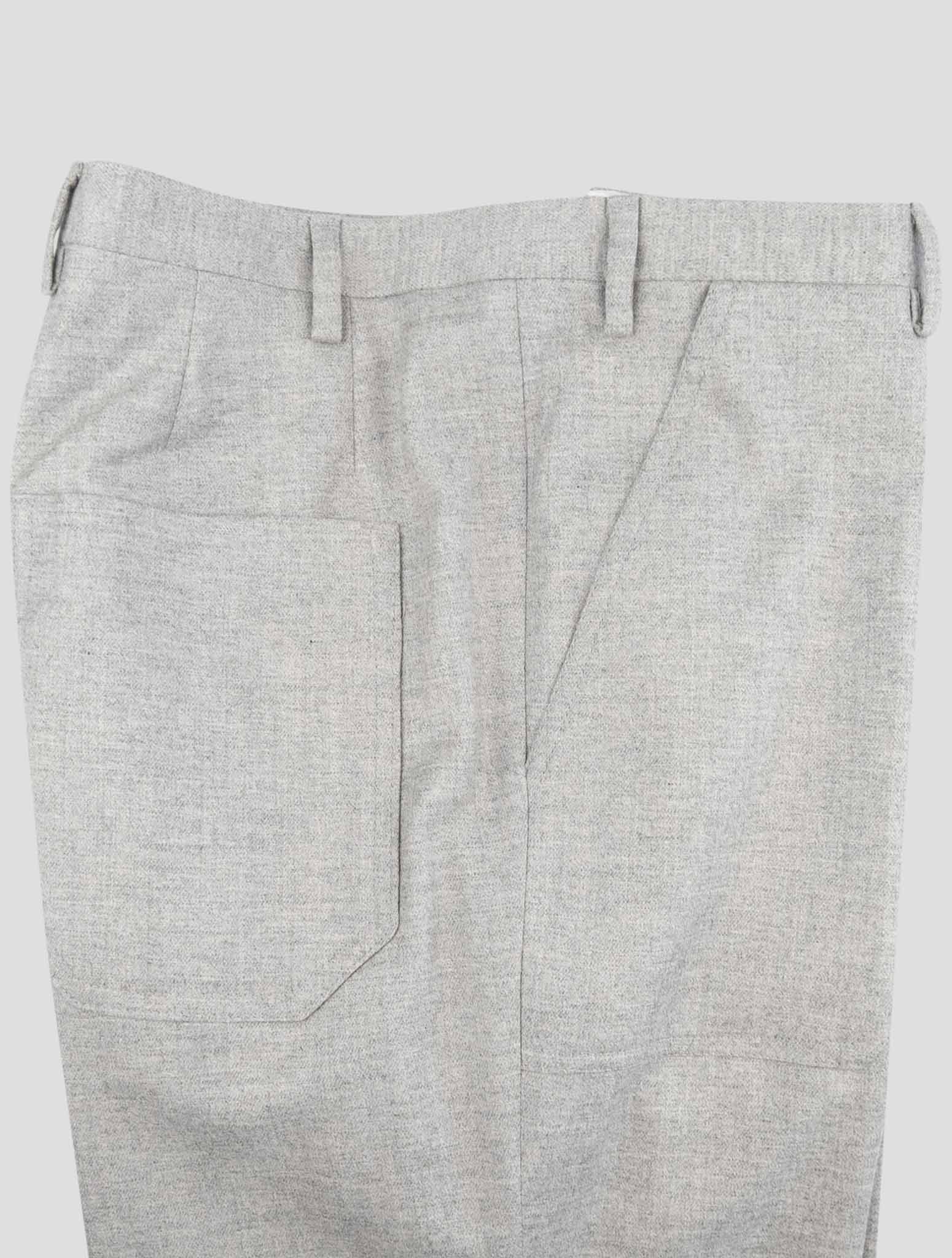 Kiton Gray Virgin Wool Cashmere Pa Ea Pants