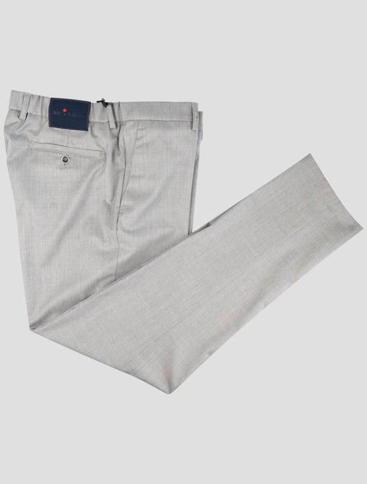 Kiton Gray Wool Dress Pants