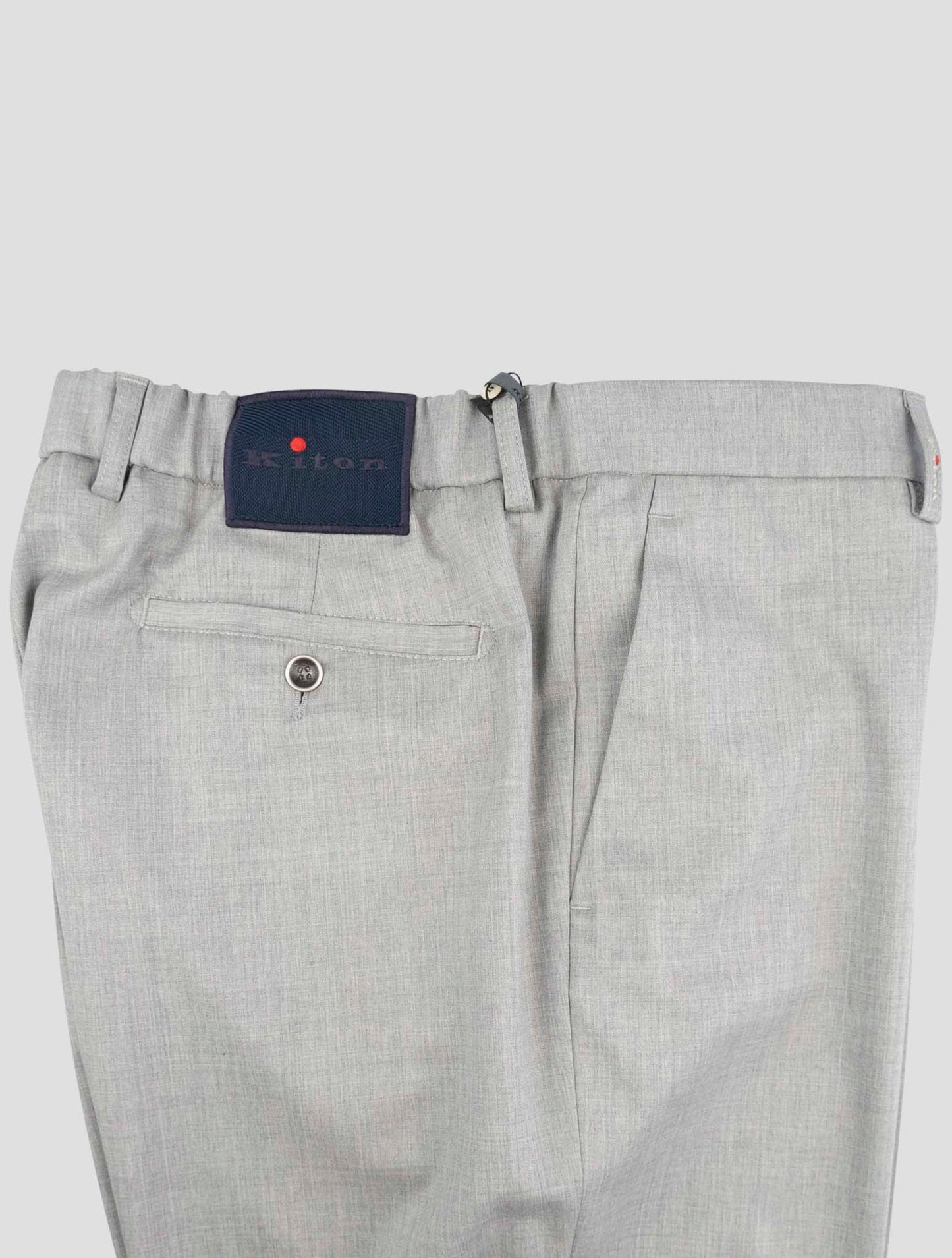 Kiton Gray Wool Dress Pants