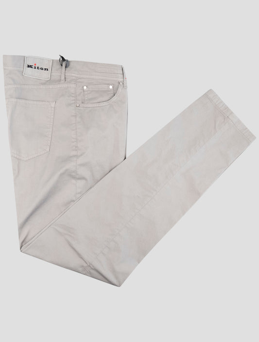 Kiton Gray Cotton Ea Jeans