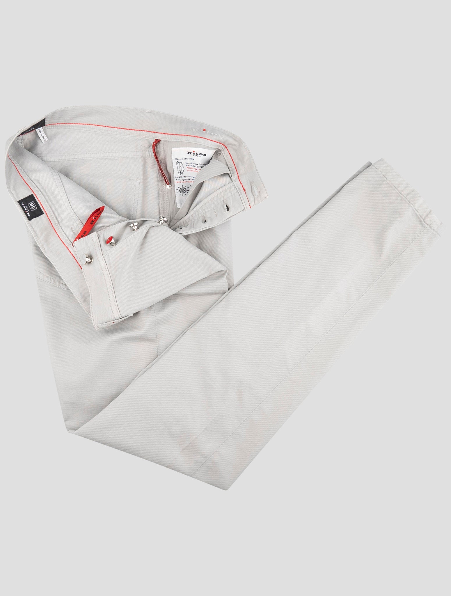 Kiton Gray Cotton Lyocell Ea Jeans