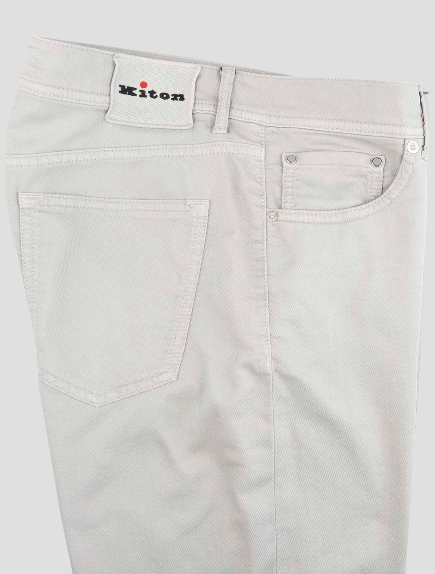 Kiton Gray Cotton Lyocell Ea Jeans