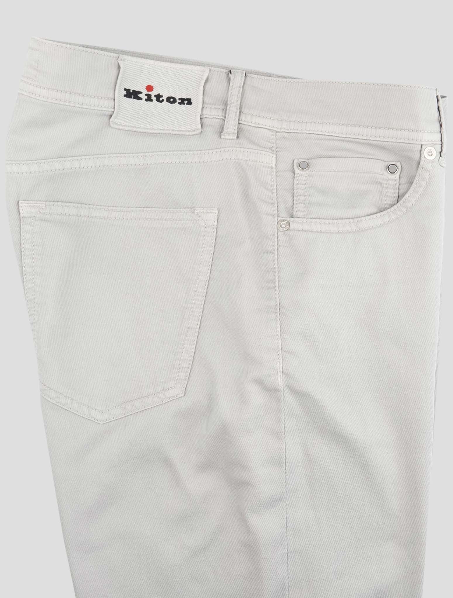 Kiton Gray Cotton Lyocell Ea Jeans