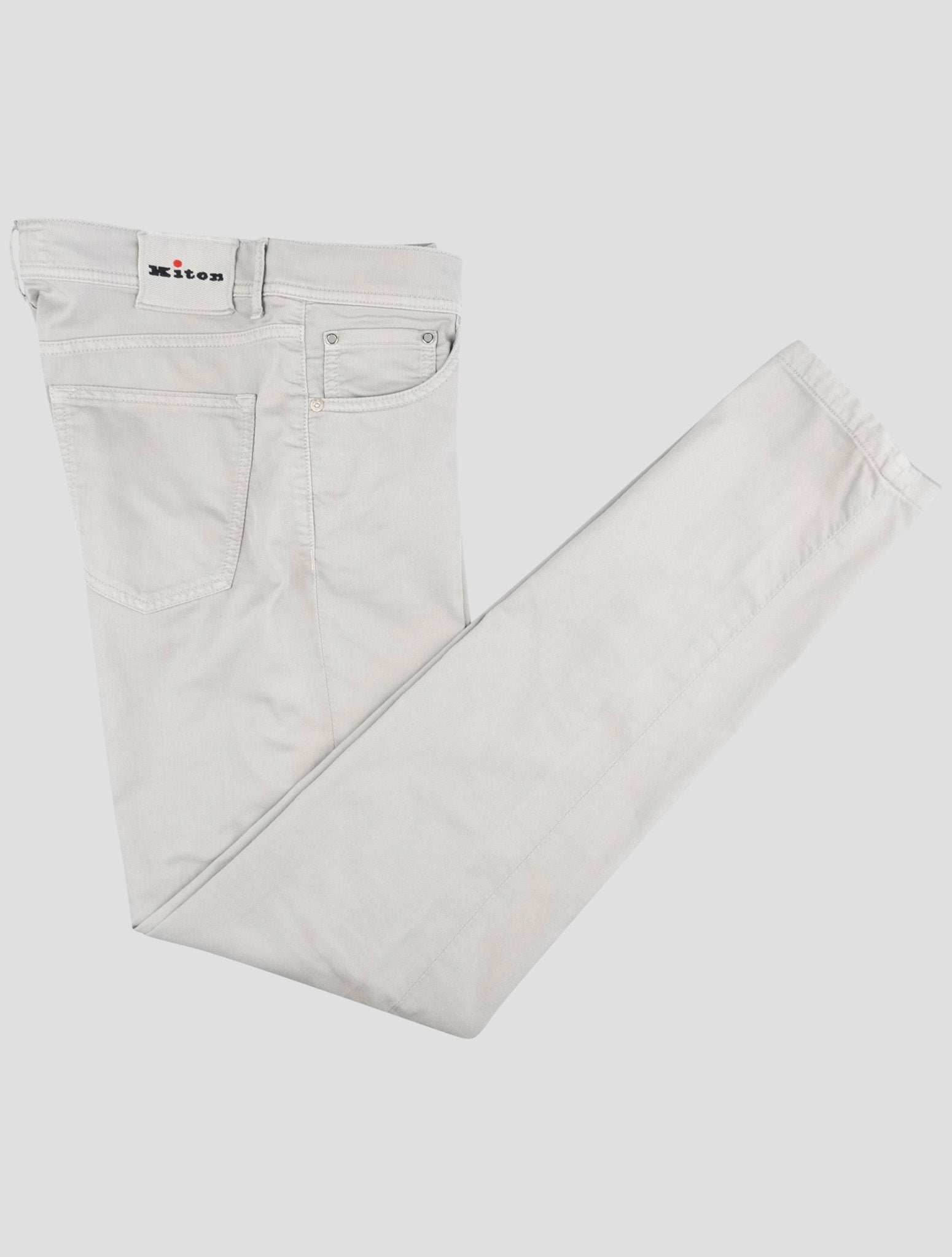 Kiton Gray Cotton Lyocell Ea Jeans
