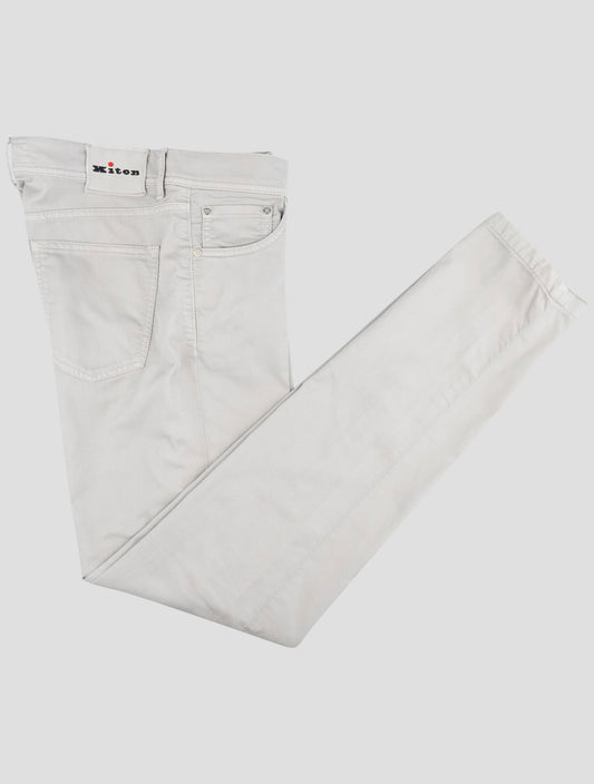Kiton Gray Cotton Lyocell Ea Jeans